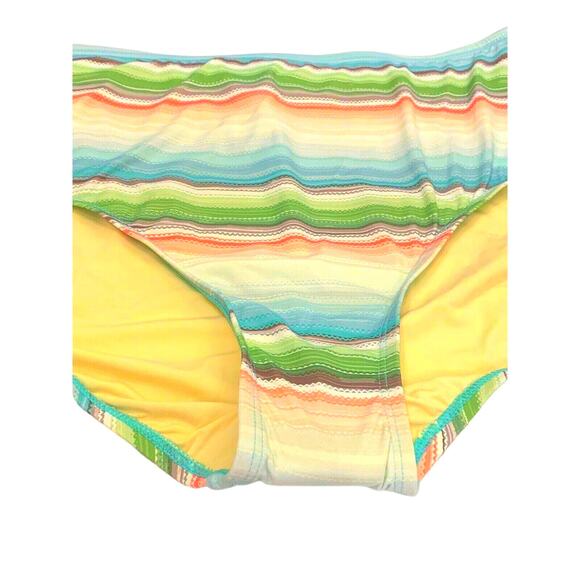 NWT Jantzen Aqua Blue Stripe Tummy Control Stretch Smooth Swim Bottom Large 14 - Picture 3 of 8